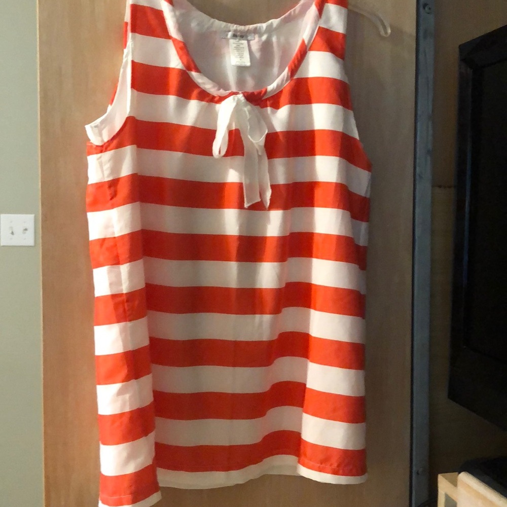 Women’s Esley orange and white flowing tank